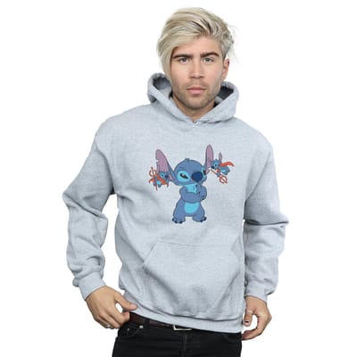 Disney Heren Lilo en Stitch Kleine Duivels Hoodie (Sportgrijs)