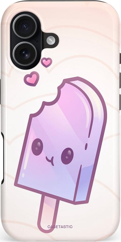 Casetastic hoesje geschikt voor Apple iPhone 17 - MagSafe - Dubbellaagse bescherming - Zacht Paars IJs - Fashion Case - Wit Zand Lila