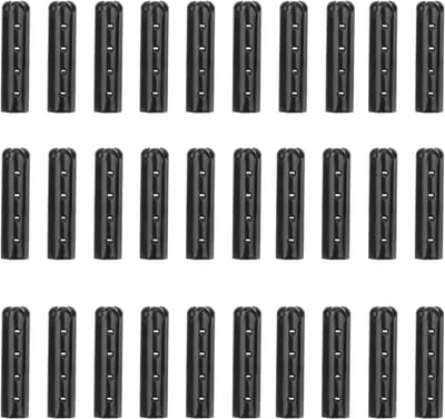 Dailygoods - Gosknor 30 Stuks Schoenveterpunten, Zwart Koperen Veteruiteinden met Krimpkous voor Verkorten & Repareren Ideaal Accessoire voor Sneaker Veters