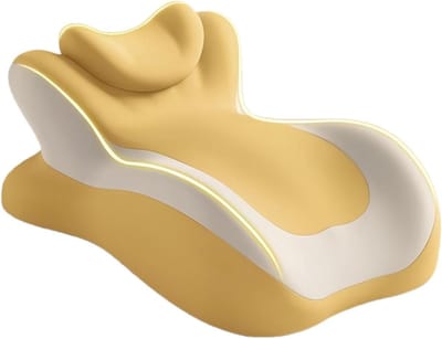Bedleeskussen - Traagschuim Kussen Zitkussen - Comfortabel Lezen - Langdurige Ondersteuning - 55 x 39 x 20 cm - Geel
