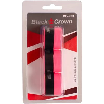 Blister 3 geperforeerde zwarte kroonovergrips Rosa Flúor ÚNICA