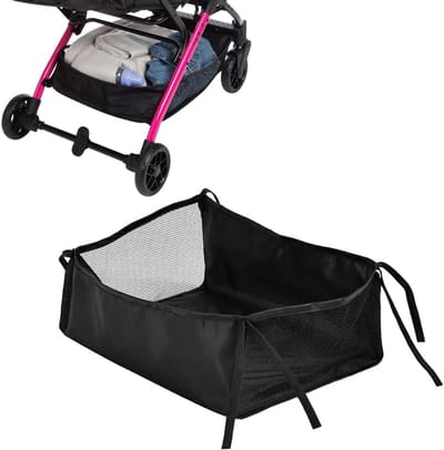 Universele kinderwagen organizer en opbergmand met losse netwerktas