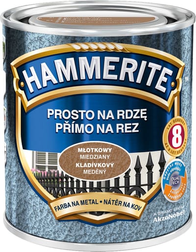 Hammerite Direct op roest hamer 0,7 l, koper