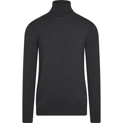 Cappuccino Italia - Heren Sweaters Coltrui Charcoal - Grijs - Maat XXL