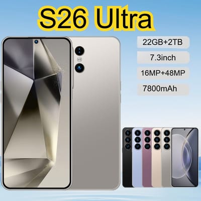 2026 Originele S26 Ultra Smartphone 7800mAh Android 16MP+48MP Mobiele Telefoons 4G 5G Dual SIM Wereldwijde Versie 7.3 HD Mobiele Telefoons