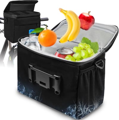 Fietsstuurtas - Fietstas - Fietsen - Geïsoleerde voering - 6L capaciteit - Zwart