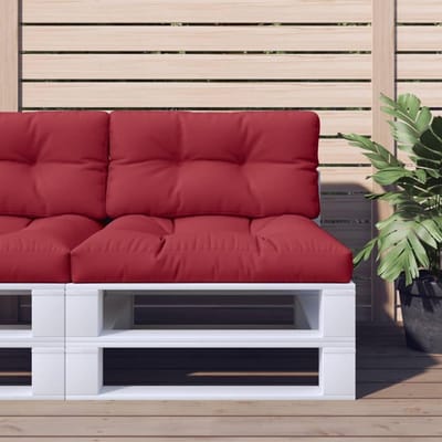 Mobili Pallet Kussen - Tuinkussen Bankkussen - Buiten Zitten - Waterafstotend Duurzaam - 70 x 40 cm - Wijnrood