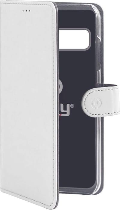 Celly Boekmodel Hoesje Samsung Galaxy S10 Plus - Wit