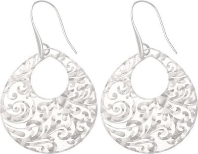 Behave - Oorhangers dames - Ornament stijl - Nikkelvrij - Zilverkleur