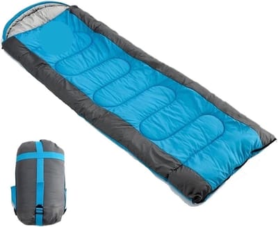 Slaapzak Camping - Outdoor Slaapzak - Kamperen en Reizen - Waterdicht en Lichtgewicht - 190 x 75 cm - Blauw