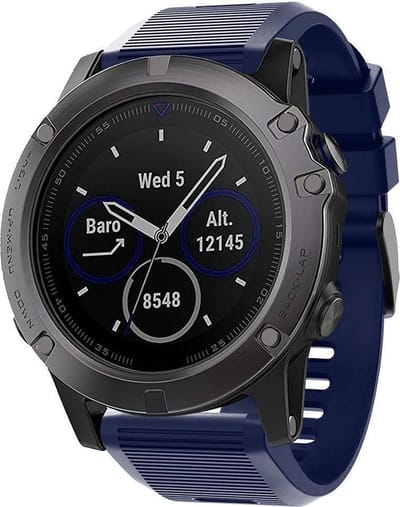 Strap-it siliconen bandje geschikt voor Garmin Fenix 9 (Pro) 51mm / Fenix 8 (Pro) 51mm / Garmin Fenix 7x (Pro - Sapphire Solar) / Fenix 6x (Pro - Sapphire) / Fenix 5x (Plus) / Fenix 3 / Epix Pro (Gen 2 - 51mm) / Enduro 1-2-3 / Quatix 7x-8 (51mm)