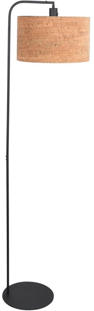 Vloerlamp Stang 4790ZW - Beige kurkstructuur kap, modern design, metaal en kurk, hoogte 152 cm - Steinhauer