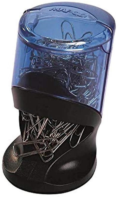 Klemdispenser zwart met 100 brievenklemmen