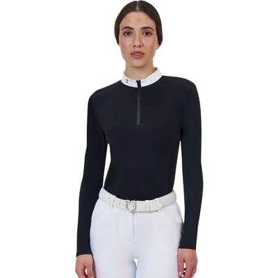 Damespolo met lange mouwen Equestro Ridertechnology