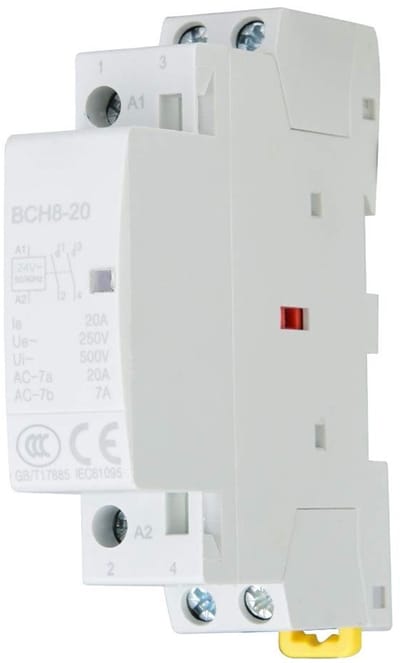 Dailygoody - Wisselstroomschakelaar - 20A - Eenvoudige installatie - Compact formaat - Huishoudelijk gebruik - DIN-Rail montage - Geschikt voor 220V/230V