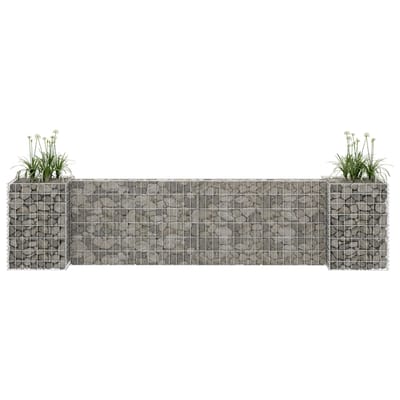 vidaXL - Gabion - plantenbak - H-vormig - 260x40x60 - cm - staaldraad