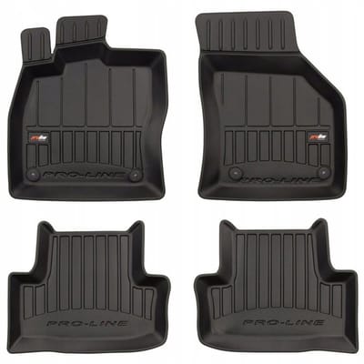 Frogum No.77 - Automatmatten - Geschikt voor Skoda Karoq vanaf 2017 - 3D Pasvorm - Hoge Rand 6cm - TPE Rubber