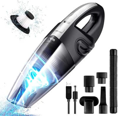 Ynkkvre – Stofzuiger – Handheld – 120W – Draadloos – Mini Auto Stofzuiger – Multifunctioneel – Krachtig – Met Wasbaar Filter – Voor Bank, Huis, Auto, Bureau, Tafel
