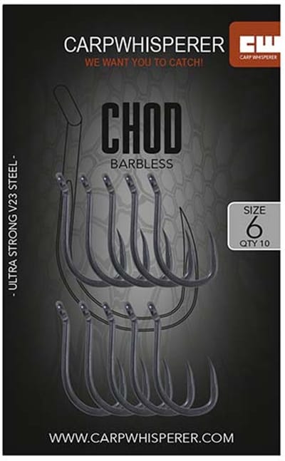Carp Whisperer - Chod Haak - 10 stuks - Haak Maat: 6 - Barbless