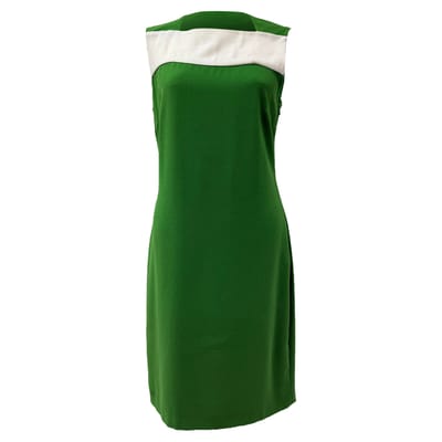 Joseph midi-jurk met uitgesneden rugdetail in groen acetaat