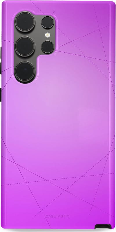 Casetastic Hoesje Geschikt voor Samsung S24 Ultra - Stijlvolle Beschermende Duo-layer Case - Emily in het paars