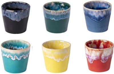 Costa Nova Grespresso espresso kopjes set van 6 in de kleuren Vibrant - 6 cm - 0,9 L