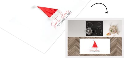 Keukenloper - Loper keuken - Winter - Quote - Kerstmuts - 120x60 cm - Keukenloper vinyl