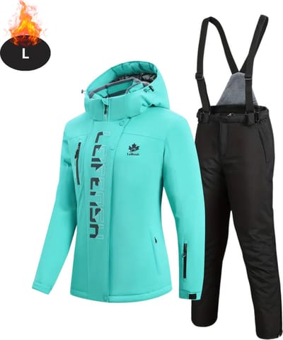 Nivard Skipak - SkiBroek - Skijas - Ski Suit - Wintersport - Dames - 2-Delig - Groen - Maat L