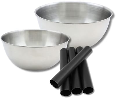 Bakset met 4 tulbandvormen van 13 cm, 2 mengkommen en 1 spatel Zenker