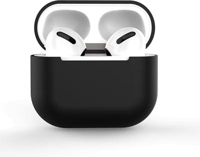 AirPods 3 Hoesje Silicone Case - AirPods 3 Case Zwart Siliconen Hoes - AirPods 3 Hoes Cover - Zwart