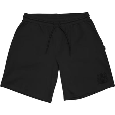 Aquascutum Herenfleece-shorts met geborduurd logo (Zwart)