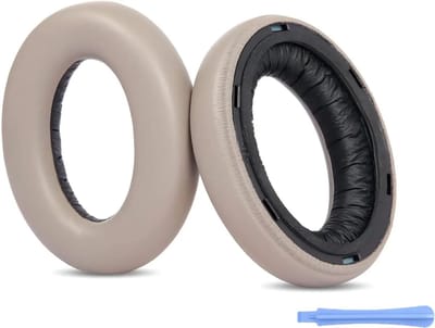 SBG Oorkussens Geschikt voor Sennheiser Momentum 4.0 - Vervangende Koptelefoon Hoofdkussens - Hoofdtelefoon Vervanging - Beige