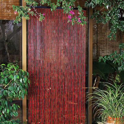Jekra Vliegengordijnen - houten kralen - Hong Kong - bruin/rood - 90x200cm