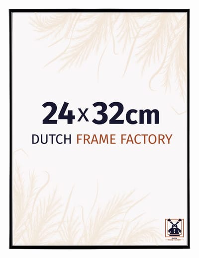 Fotolijst 24x32 cm - Kunststof - Zwart Hoogglans - Easy