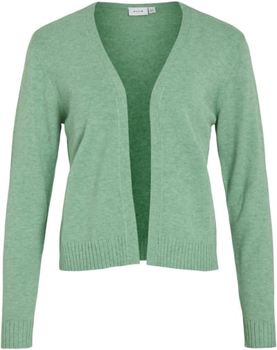 Vila Vest Viril Short L/s Knit Cardigan-noos 14060800 Winter Green/melange Dames Maat - XXL