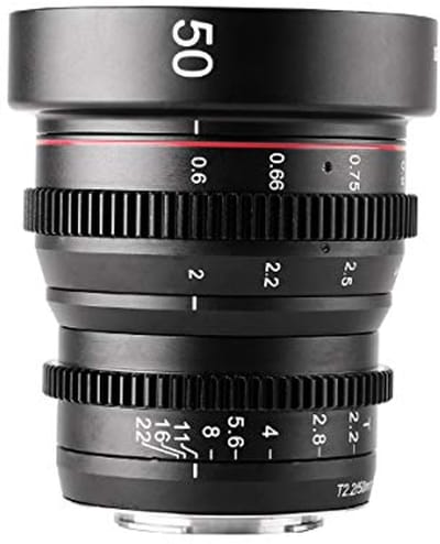 50 mm T2.2 Mini Vaste Prime Handmatige Focus Groothoek Cinema Lens voor M43 Camera's