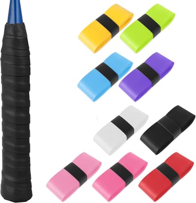 Tennisracket Grip Tape - 9 stuks - Zelfklevende tennisracket griptape - Voorgesneden antislip tennisgriptape - Zweetafvoerend en anti-zweet tennisgriptape - Voor rackets, badmintonrackets en golfclubs