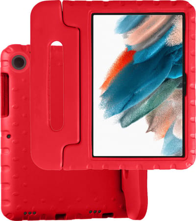 Hoesje Geschikt voor Samsung Galaxy Tab A8 - Kinderhoes Shockproof Bumper - Kidsproof Case - Tablet Hoes - Kinder Hoes Cover - Rood