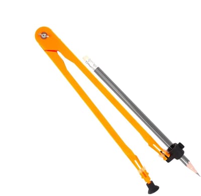 Wiskunde Kompas - Tekengereedschap Geometrie - Lesgeven Tekenen - Sterke Zuignap - 45cm Lengte - Geel
