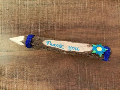 Floz Design juffencadeau - bedankje juf of meester - afscheid juf of meester - potlood met tekst 'thank you' - fairtrade