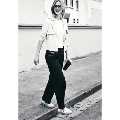 Jeans met Mid Waist en Wide Leg pijpen in een Loose Fit pasvorm