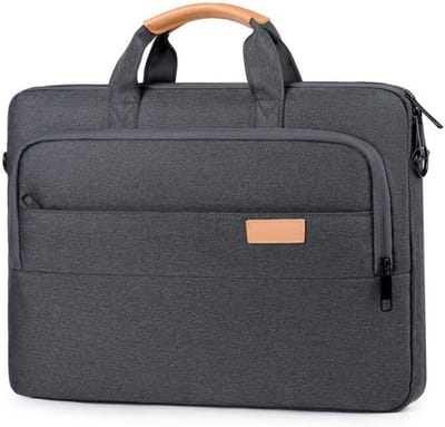 KZQ Zakelijke Laptop Brieftas Voor Heren Van Oxford Stof - Luchtkussen Schokbestendig Design Voor Woon Werkverkeer En Reis - Geschikt Voor 13 Tot 14 Inch Laptop - Grijs