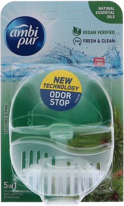 Ambi Pur Wc Flush 55ml Starter 5in1 Tea Tree & Pine- 4 x 1 stuks voordeelverpakking