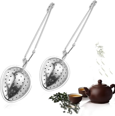 JGS ® Roestvrijstalen Thee Infuser Lepel Set voor Losse Theebladeren, Verfijnde Theezeef, Set van 2