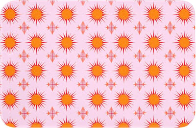 Badmat 60x40 cm - Antislip - Zon - Patroon - Roze - Badmatten voor badkamer - Badkamermat - Douchemat - Badkamer mat