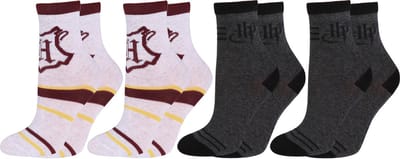 4x Grijze en zwarte hoge jongenssokken - Harry Potter / 23-26