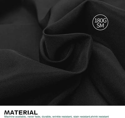 Tafelkleed Rechthoekig - Polyester Kleed - Diner Decoratie - Vlek & Kreukbestendig - 60 x 102 inch - Zwart