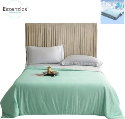 Eszenzics™ Koeldeken XL - Dubbelzijdig Verkoelend Dekbed - 230x200cm - Ademend - Machine wasbaar - Antibacterieel - Zijdezacht - Luxe afwerking - Aqua Groen