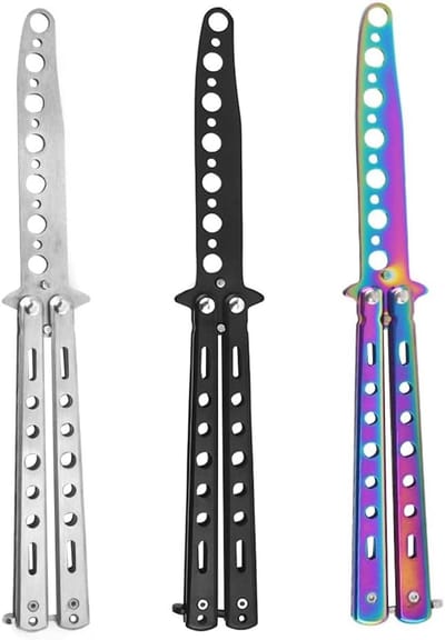 3 Stuks Balisong Trainer voor Beginners, Ideaal voor Flipping Tricks en Oefeningen met Trainingsmessen