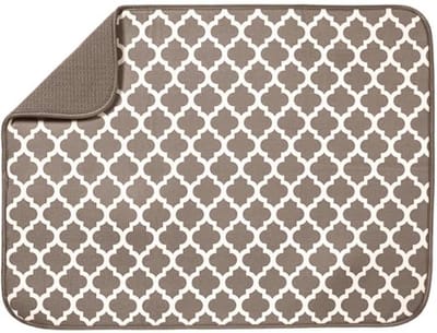 Afwasmatten Taupe Trellis voor Efficiënt Drogen van Keukengerei